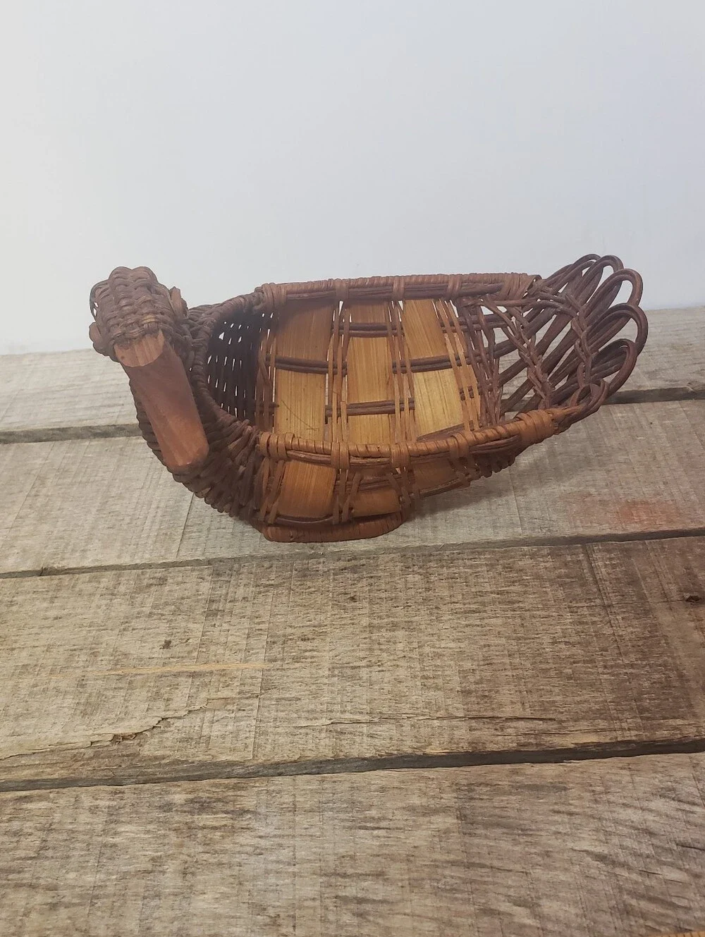 Set Of 3 VINTAGE BASKETS Frog & Geese/Ducks